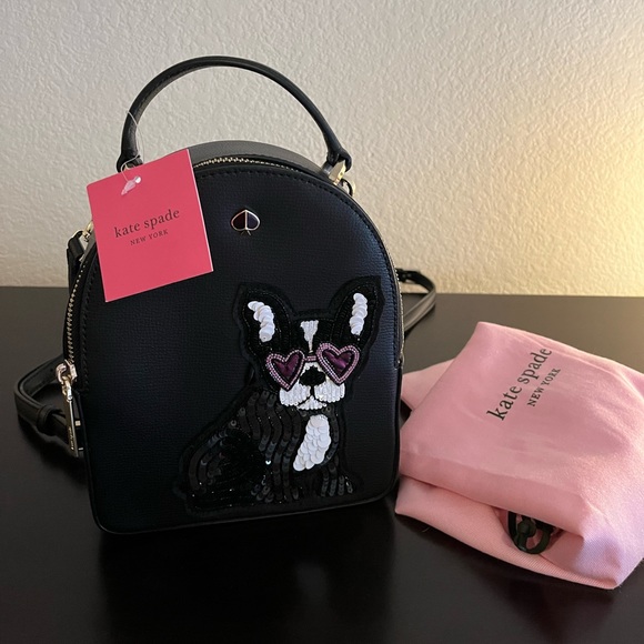Kate Spade Francois French Bulldog Amelia Mini Backpack - Picture 12 of 13